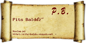 Pits Baldó névjegykártya